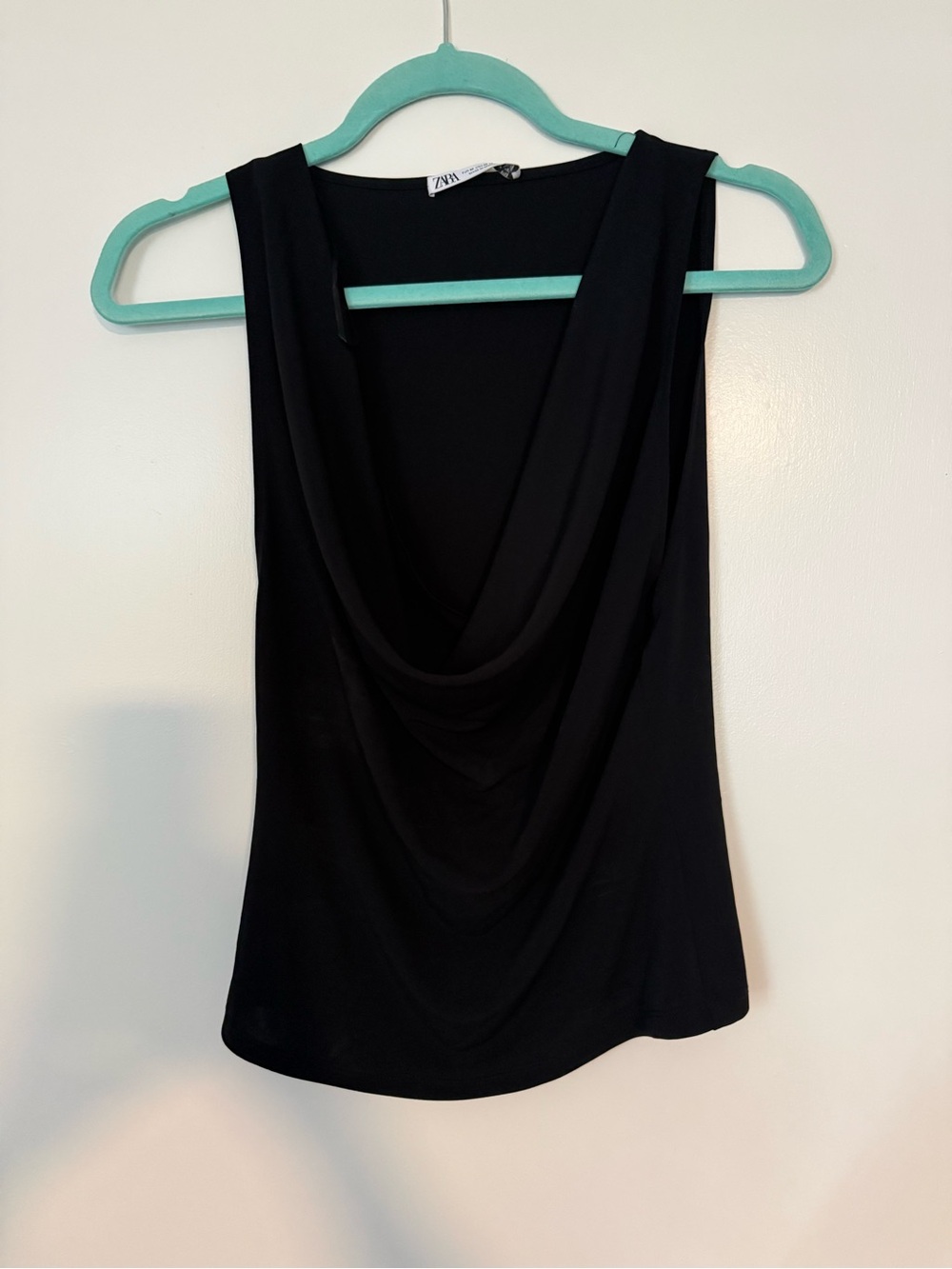 Zara Black Draped Tank Top
